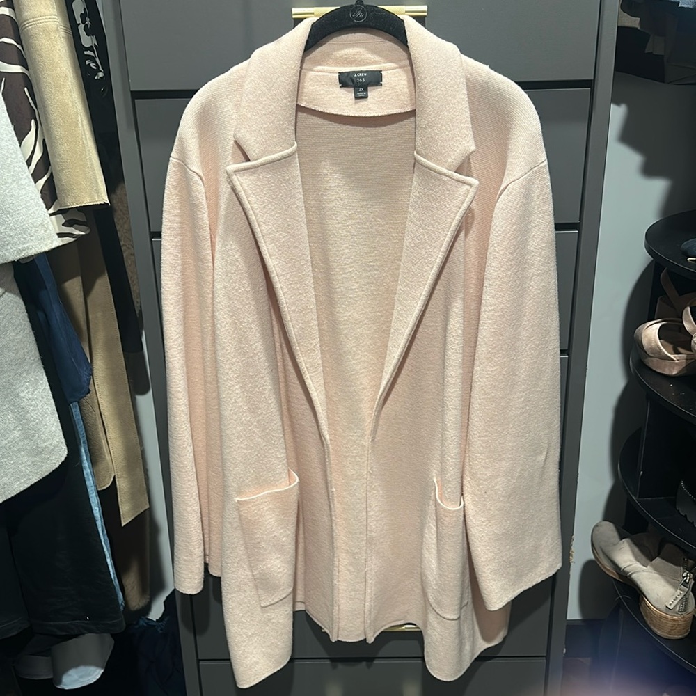 J. Crew 365 light pink cardigan/soft blazer 2X